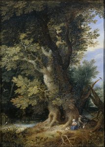 Hvil på flugten til Egypten af Jan Brueghel (I) (manner of)