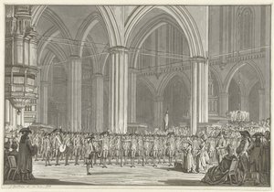 Pro Patria Society i den nye kirke, 1786 af Jan Bulthuis (signed by artist)