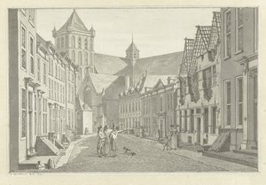 Ruin af Lucas van Stevenincks hus i Middelburg, 1787 af Jan Bulthuis (signed by artist)
