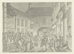 L.P. bragt fra spejlet til fængselsporten, 1795 af Jan Bulthuis