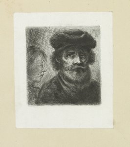 Jonge mand i bebaarde mand The Compleat Work of Etchings af John Chalon / Oeuvre Complette des Eaux Fortes af Jean Chalon (serietitel) af Jan Chalon