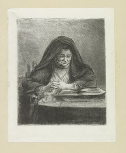Lezende kvinde The Compleat Work of Etchings af John Chalon / Oeuvre Complette des Eaux Fortes af Jean Chalon (serietitel) af Jan Chalon