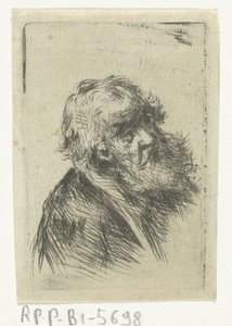 Gammel mand med skæg af Jan Chalon
