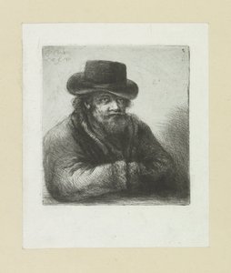 Oude mand satte baard i hoed The Compleat Work of Etchings af John Chalon / Oeuvre Complette des Eaux Fortes af Jean Chalon (serietitel) af Jan Chalon