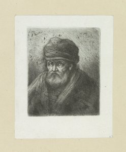 Oude mand sætter baard i muts The Compleat Work of Etchings af John Chalon / Oeuvre Complette des Eaux Fortes af Jean Chalon (serietitel) af Jan Chalon