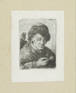 Oude mand skinner i uil The Compleat Work of Etchings af John Chalon / Oeuvre Complette des Eaux Fortes af Jean Chalon (serietitel) af Jan Chalon