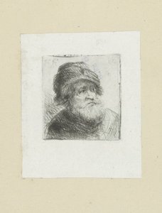 Oude mand tager tulband på The Compleat Work of Etchings af John Chalon / Oeuvre Complette des Eaux Fortes af Jean Chalon (serietitel) af Jan Chalon