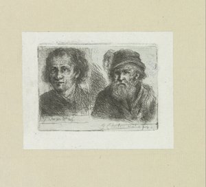 Twee mænd The Compleat Work of Etchings af John Chalon / Oeuvre Complette des Eaux Fortes af Jean Chalon (serietitel) af Jan Chalon