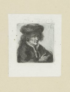Volwassen mand sætter bontmuts The Compleat Work of Etchings af John Chalon / Oeuvre Complette des Eaux Fortes af Jean Chalon (serietitel) af Jan Chalon