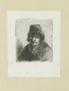 Volwassen mand sætter hoed The Compleat Work of Etchings af John Chalon / Oeuvre Complette des Eaux Fortes af Jean Chalon (serietitel) af Jan Chalon