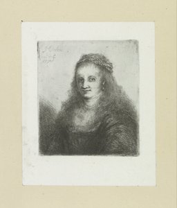 Kvinde med en perlekæde i håret The Compleat Work of Etchings af John Chalon / Oeuvre Complette des Eaux Fortes af Jean Chalon (serietitel) af Jan Chalon