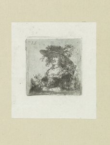 Zittende kvinde met hoed The Compleat Work of Etchings af John Chalon / Oeuvre Complette des Eaux Fortes af Jean Chalon (serietitel) af Jan Chalon