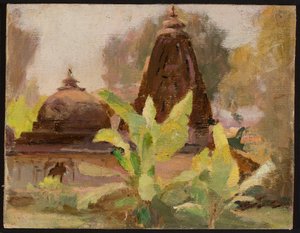 Ahmedabad - Jain-tempel. Fra en rejse til Indien af Jan Ciągliński