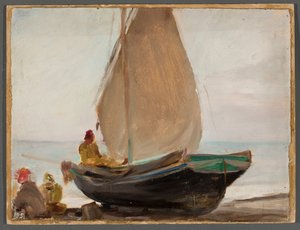 Båd - Alupka. Fra en rejse til Krim af Jan Ciągliński