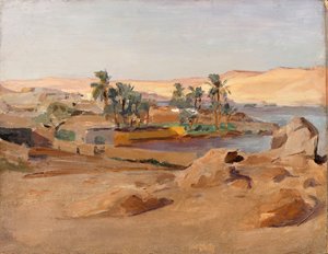 Nilen ved Aswan. Fra en rejse til Egypten af Jan Ciągliński