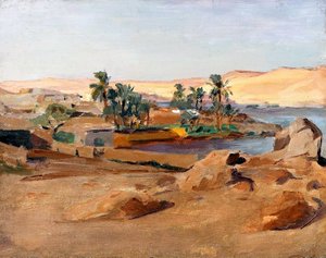Nilen nær Aswan. Fra rejsen til Egypten