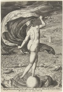 Fortuin (Fortuna) af Jan Collaert (II)
