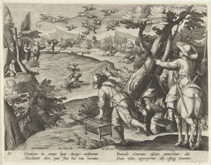 Jacht op kraaien en spreeuwen Jachttaferelen (serietitel) Jagten på vildt, fugle og fisk i Bestiary (serietitel)