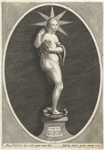 Venus Venvs (titel på objekt) Zeven the good planet (serietitel) Septem Planetae (serietitel) af Jan Collaert (II)