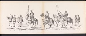 Masquerade of the Leiden Students, 1865 (plade 11) Udklædt procession afholdt af medlemmerne af Leidens studentkorps den 6. juni 1865 til fejring af 290-året for Leidsche Hoogeschool, skildrer: hollændernes indtog b.