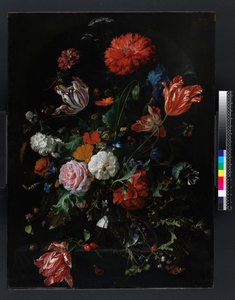 Blomster i en glasvase, ca. 1660