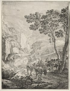 De to Muler. Rocca Aquatico nær Ancona. af Jan Dirksz Both