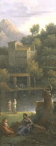 Figurer i et klassisk landskab af Jan Frans van Bloemen