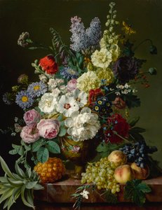 Stilleben med blomster i en vase af Jan Frans van Dael