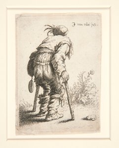 En tigger med to krykker af Jan Georg van Vliet