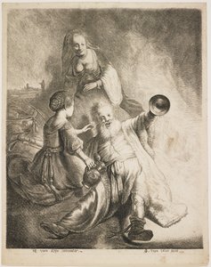 Lot og hans døtre, 1631 af Jan Georg van Vliet