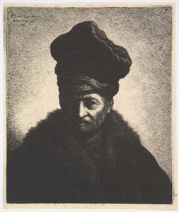Portræt af en mand, efter Rembrandt, 1633.