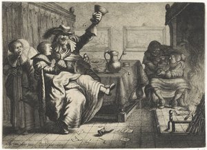 To amorøse par i en kro af Jan Gillisz. van Vliet