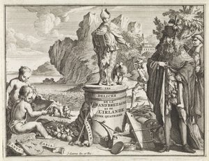 Voetstuk met de heilige Thomas Becket Titelpagina voor J. Beeverell, The delights of Great Britain and Ireland, deel 4, 1707 Fornøjelserne i Storbritannien og Irland (titel på objekt)