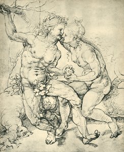 Adam og Eva, 1520-1525, 1943. af Jan Gossaert