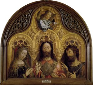 Kristus mellem Jomfru Maria og Johannes Døberen af Jan Gossaert