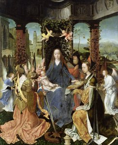 Madonna og barn med Maria Magdalena og St. Catherine af Jan Gossaert
