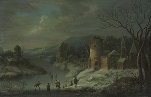 Vinterlandskab, ca. 1680-1718.