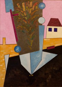 Efter solnedgang blomstrer asfalten, 2007 (olie på træ) af Jan Groneberg