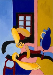 Crippled Soldier waking up in the Morning, 2009 (olie på lærred) af Jan Groneberg