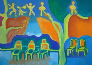 Vinteren er kommet, 2009 (olie på lærred) af Jan Groneberg