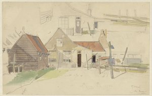 Studier af huse i Vinkenbuurt, Amsterdam af Jan H.L. Hanau