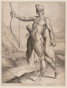 Apollon dræber pytonen af Jan Harmensz. Muller