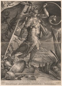 Bellona i spidsen for de kejserlige hære af Jan Harmensz. Muller