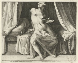 Lucretias død af Jan Harmensz. Muller