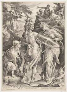 Minerva og Mercury bevæbner Perseus til hans møde med Medusa