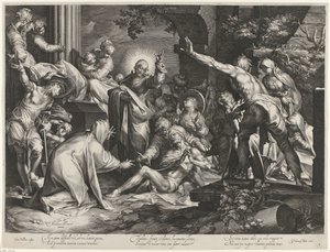 Opdragelse af Lazarus af Jan Harmensz. Muller