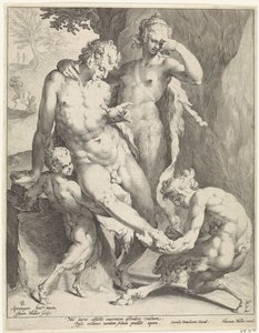 Oreaden fjerner en torn fra en satyrs fod