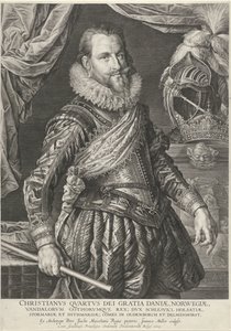 Portræt af kong Christian IV af Danmark og Norge af Jan Harmensz. Muller