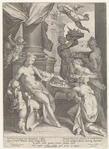 Venus hædret af nymfer og en faun af Jan Harmensz. Muller