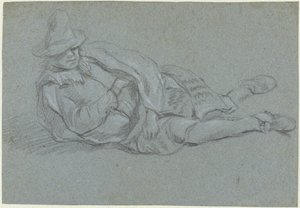 Liggende man af Jan Havicksz. Steen (possibly)